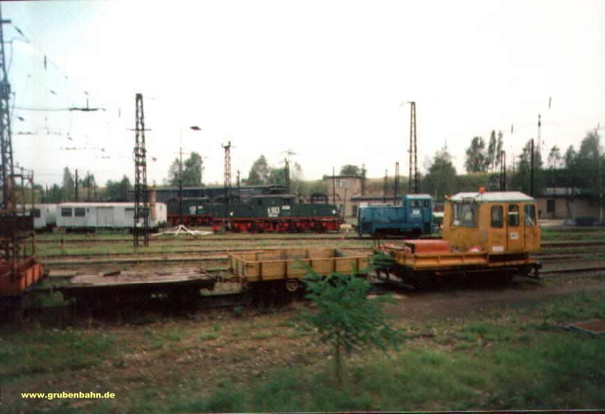 Betriebsbahnhof Espenhain der LMBV Kohlebahn 1996